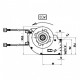 Tangential fan Fergas for pellet stoves Ambiente e Calore and others, Ø65mm, Flow 184m³/h | Fans and Blowers for Pellet Stoves | Pellet Stove Parts |
