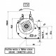 Tangential fan Fergas for pellet stoves Anselmo Cola and others, Ø65mm, Flow 175m³/h | Fans and Blowers for Pellet Stoves | Pellet Stove Parts |