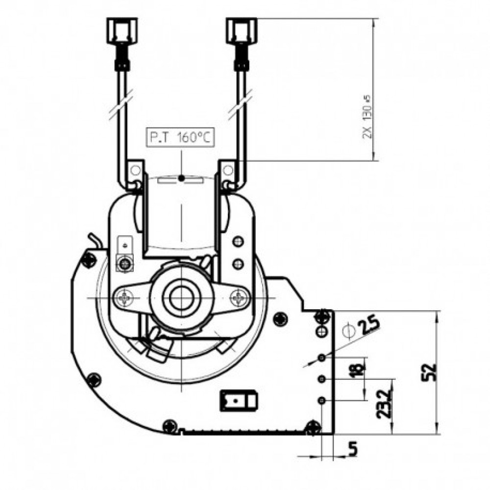 Tangential fan Fergas for pellet stoves Stufe a Pellet and others, Ø65mm, Flow 245m³/h | Fans and Blowers for Pellet Stoves | Pellet Stove Parts |