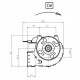 Tangential fan Fergas for pellet stoves Edilkamin, Cadel, MCZ, Anselmo Cola, Kardea, Italiana Camini and others, Ø60mm, Flow 124m³/h | Fans and Blowers for Pellet Stoves | Pellet Stove Parts |