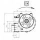 Tangential fan Fergas for pellet stoves Ravelli, Edilkamin, Karmek One, Ecoteck, Palazzetti and others, Ø60mm, Flow 204m³/h | Fans and Blowers for Pellet Stoves | Pellet Stove Parts |