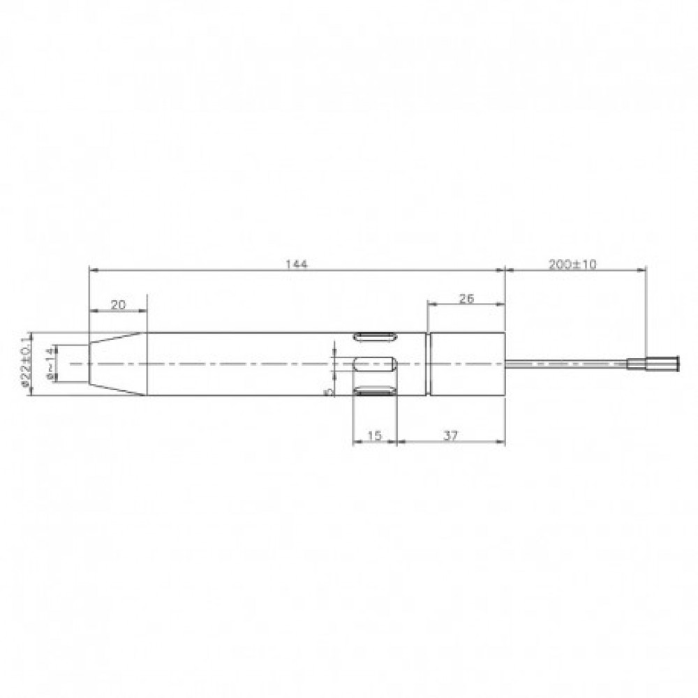 Igniter/heater kit with a guide tube for pellet stove Extraflame and others, total length 144mm, 330W |  |  |