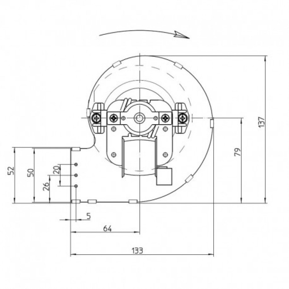 Centrifugal fan Fergas for pellet stove Barbas, Edilkamin and others |  |  |