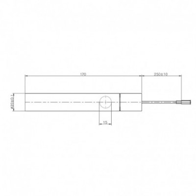 Igniter / Heating element kit with guide tube for pellet stoves Extraflame, Marocchi, Opera and others, length 170mm, 300W - Igniters / Resistors for Pellet Stoves