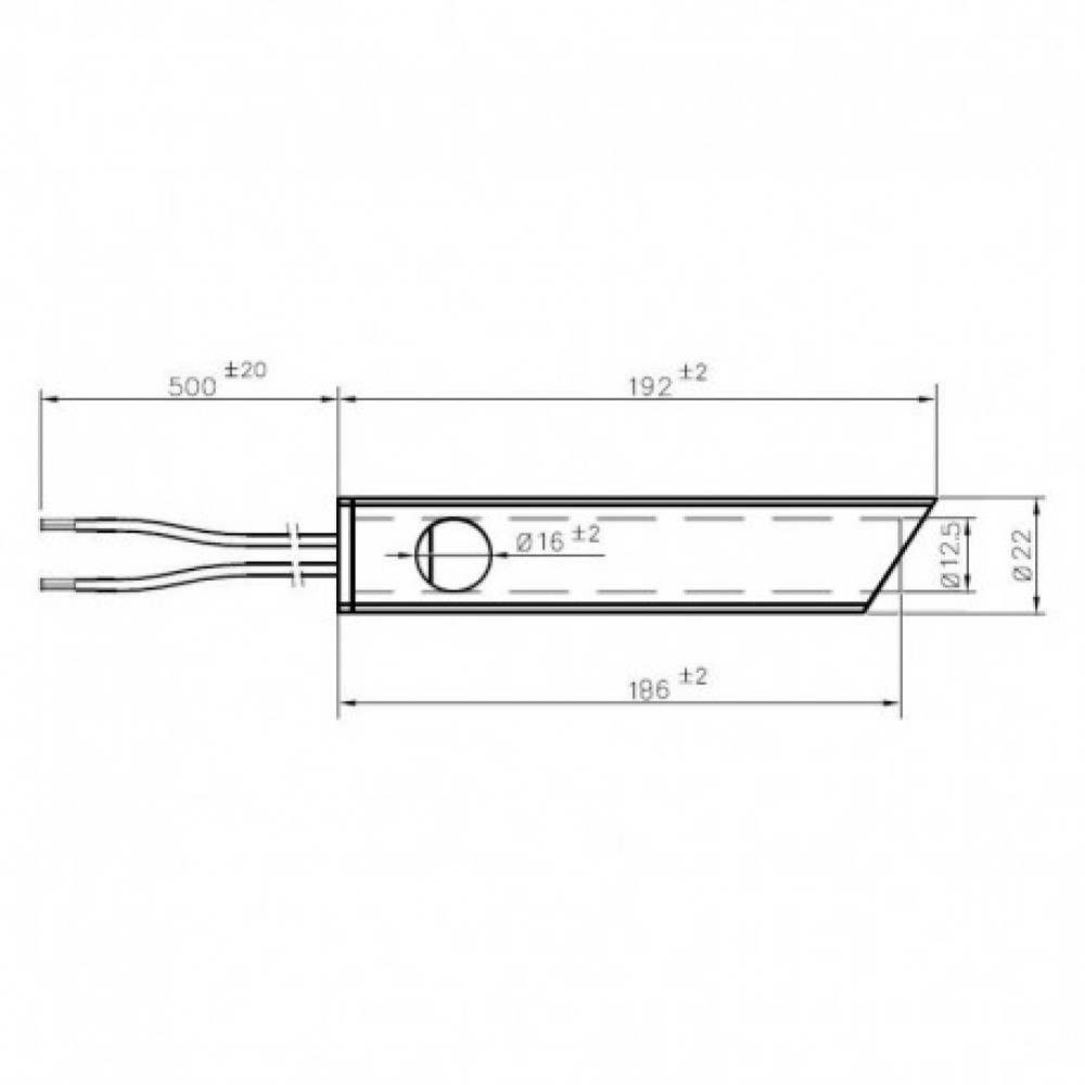 Igniter/heater kit with a guide tube for pellet stoves and boilers Anselmo Cola, Ferroli and others, total length 192mm, 400W |  |  |