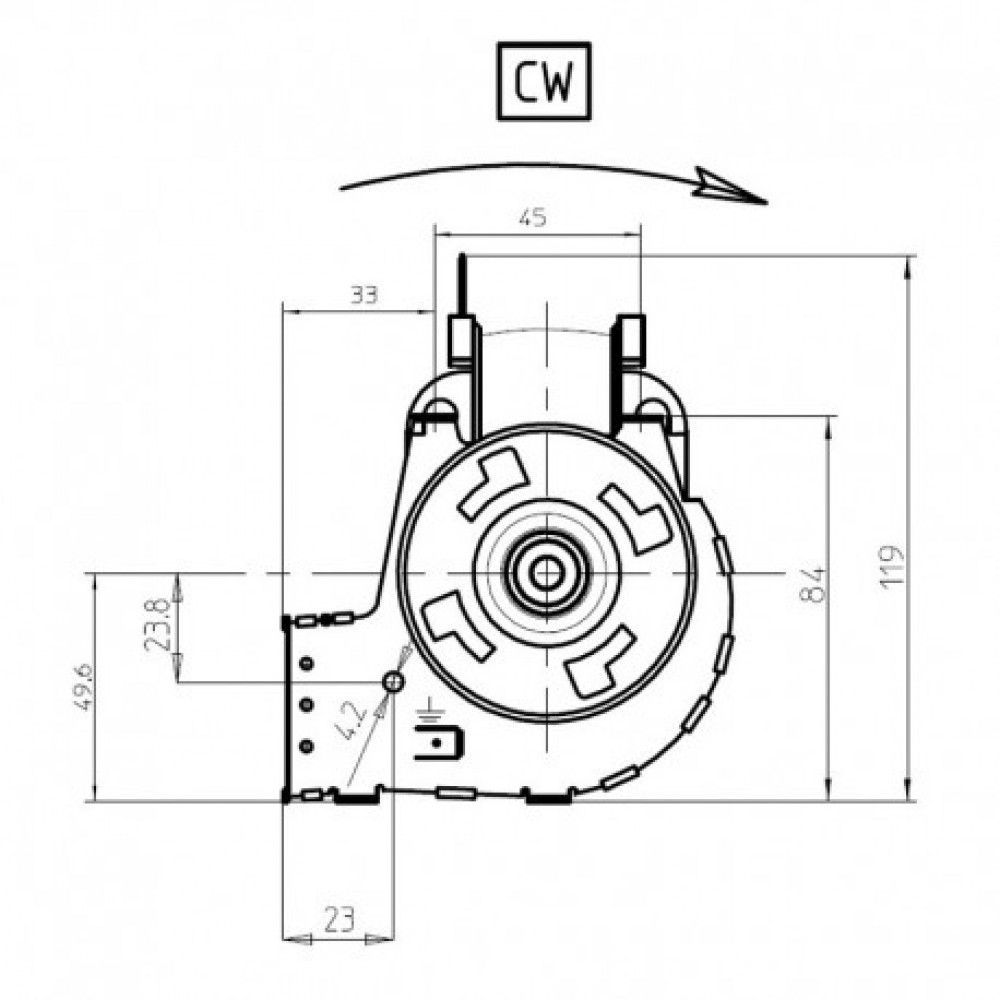 Tangential fan Fergas for pellet stoves Ferroli, Stufe a pellet and others, Ø60mm, Flow 221m³/h | Fans and Blowers for Pellet Stoves | Pellet Stove Parts |