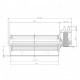 Tangential fan EBM for pellet stoves Dal Zotto, La Nordica, Nobis and others, Ø60 mm, Flow 130 m³/h | Fans and Blowers for Pellet Stoves | Pellet Stove Parts |