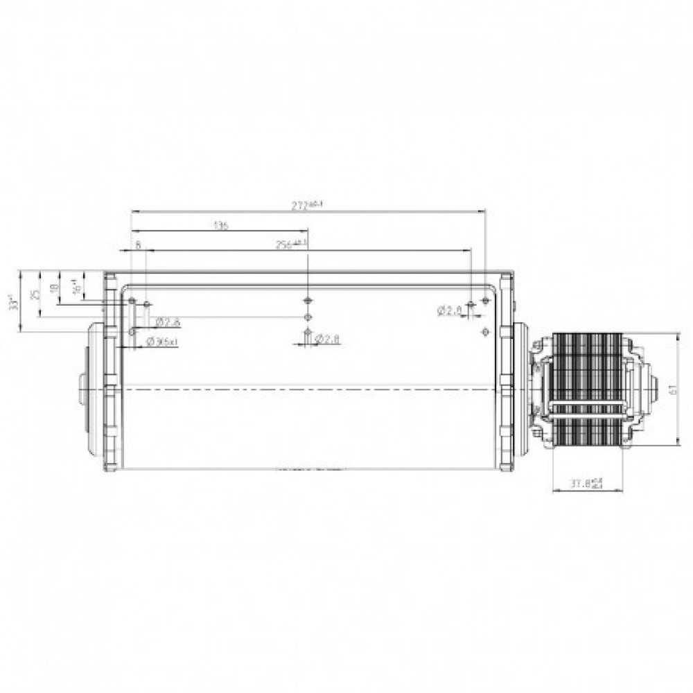 Tangential fan EBM for pellet stoves Karmek One, MCZ, Nobis and others, Ø65mm, Flow 260m³/h | Fans and Blowers for Pellet Stoves | Pellet Stove Parts |