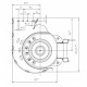 Tangential fan EBM for pellet stoves Karmek One, MCZ, Pasian and others, Ø65mm, Flow 260m³/h | Fans and Blowers for Pellet Stoves | Pellet Stove Parts |