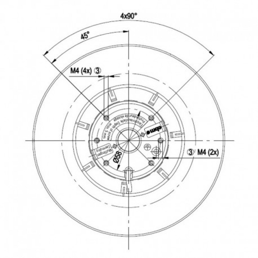 Centrifugal fan EBM for pellet stove Thermorossi, Eva Stampaggi and others |  |  |