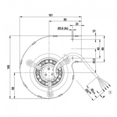 Centrifugal fan EBM for pellet stove Jolly Mec Caminetti, Pasian, Vulcania and others - EBM