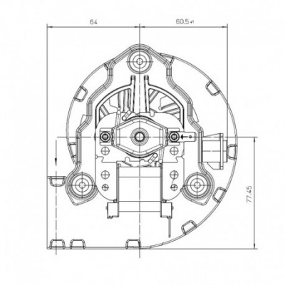 Centrifugal fan EBM for pellet stove Ravelli, Nobis and others - EBM