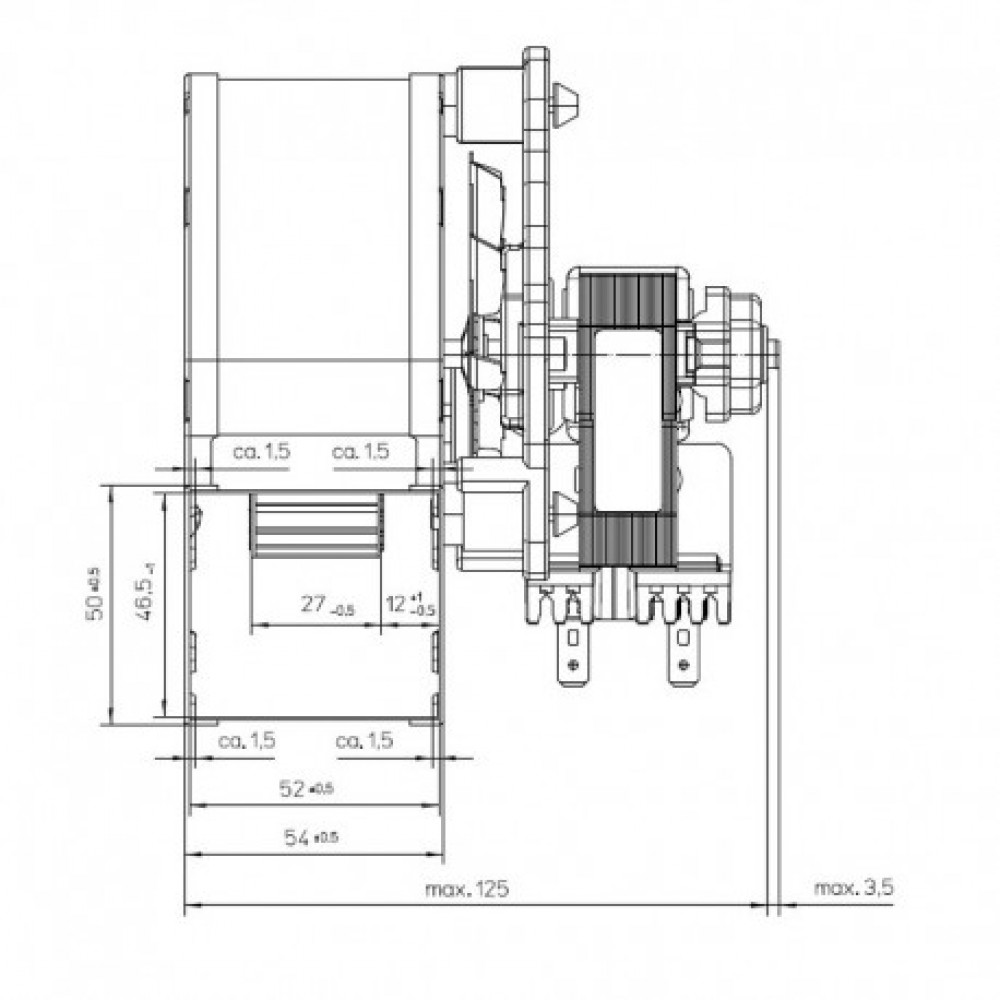Centrifugal fan EBM for pellet stove Ravelli, Nobis and others |  |  |
