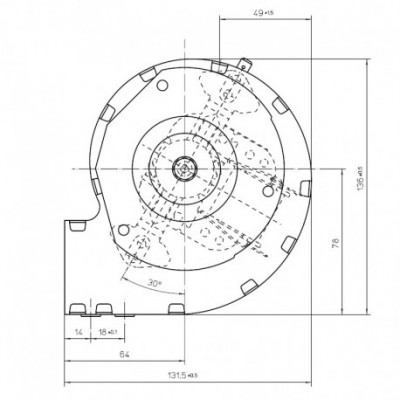 Centrifugal fan EBM for pellet stove Extraflame, Dal Zotto and others - EBM
