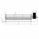 Tangential fan Trial for pellet stoves Caminetti Montegrappa, La Nordica Extraflame, Thermorossi, Piazzetta, Ravelli and others, Ø60 mm, Flow 260 m³/h | Fans and Blowers for Pellet Stoves | Pellet Stove Parts |