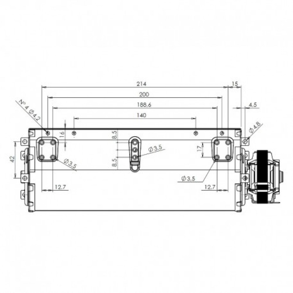 Tangential fan Trial for pellet stoves Caminetti Montegrappa, Palazzetti, Edilkamin, Anselmo Cola and others, Ø60 mm, Flow 200 m³/h | Fans and Blowers for Pellet Stoves | Pellet Stove Parts |
