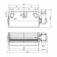 Tangential fan Coprel for pellet stoves Cadel and others, Ø60mm, Flow 165m³/h | Fans and Blowers for Pellet Stoves | Pellet Stove Parts |