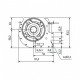 Tangential fan Coprel for pellet stoves Cadel and others, Ø60mm, Flow 165m³/h | Fans and Blowers for Pellet Stoves | Pellet Stove Parts |