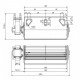 Tangential fan Coprel for pellet stoves Cadel and others, Ø60mm, Flow 165m³/h | Fans and Blowers for Pellet Stoves | Pellet Stove Parts |