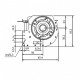 Tangential fan Coprel for pellet stoves Cadel and others, Ø60mm, Flow 165m³/h | Fans and Blowers for Pellet Stoves | Pellet Stove Parts |