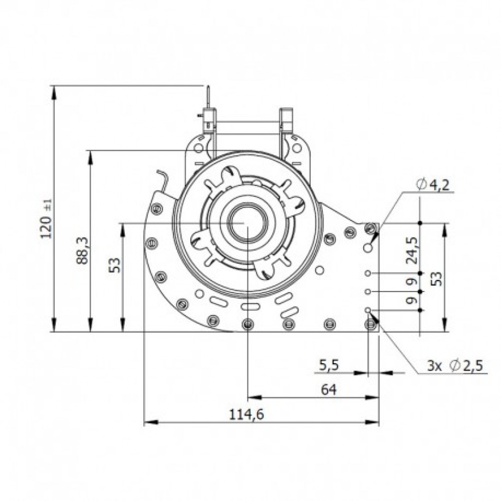 Tangential fan Corpel for pellet stoves MCZ and others, Ø65mm, Flow 196m³/h | Fans and Blowers for Pellet Stoves | Pellet Stove Parts |
