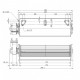 Tangential fan Coprel for pellet stoves Caminetti Montegrappa, Stufe a pellet Italia and others, Ø60mm, Flow 190m³/h | Fans and Blowers for Pellet Stoves | Pellet Stove Parts |