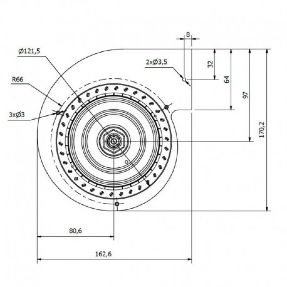 Centrifugal fan Coprel for pellet stove Edilkamin, Eva Calor, La Nordica, Extraflame, Magikal and others |  |  |