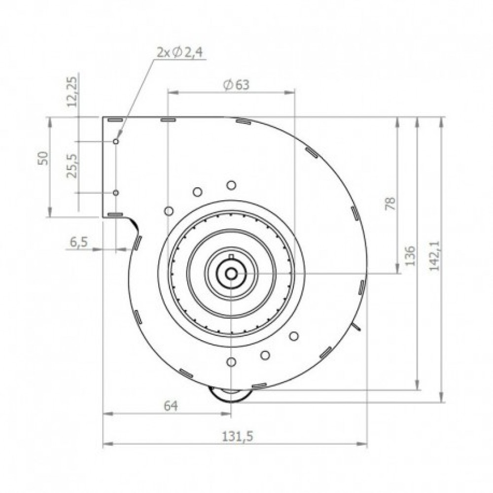 Centrifugal fan Coprel for pellet stove AMG, Edilkamin, Klover and others |  |  |