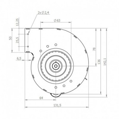 Centrifugal fan Coprel for pellet stove AMG, Edilkamin, Klover and others - Fans and Blowers for Pellet Stoves