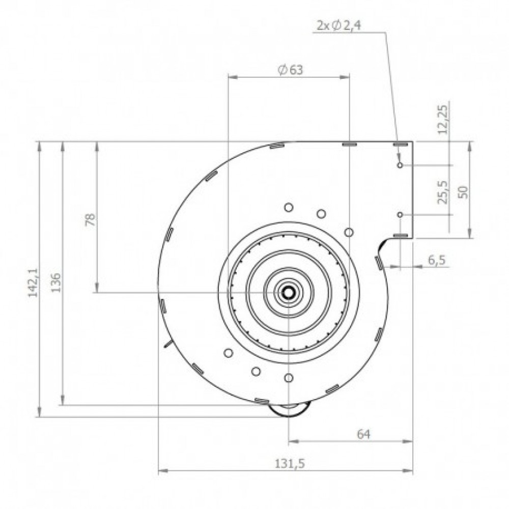 Centrifugal fan Coprel for pellet stove AMG, Edilkamin, Klover and others |  |  |