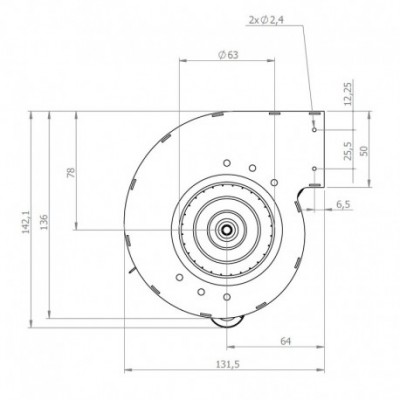 Centrifugal fan Coprel for pellet stove AMG, Edilkamin, Klover and others - Fans and Blowers for Pellet Stoves