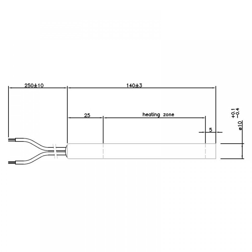 Igniter / Heating element for pellet stove La Nordica Extraflame, Edilkamin, MCZ, Palazzetti, Ravelli, Burnit and others, total length 140mm, 300W |  |  |
