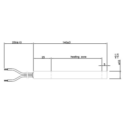 Igniter / Heating element for pellet stove La Nordica Extraflame, Edilkamin, MCZ, Palazzetti, Ravelli, Burnit and others, total length 140mm, 300W - Igniters / Resistors for Pellet Stoves