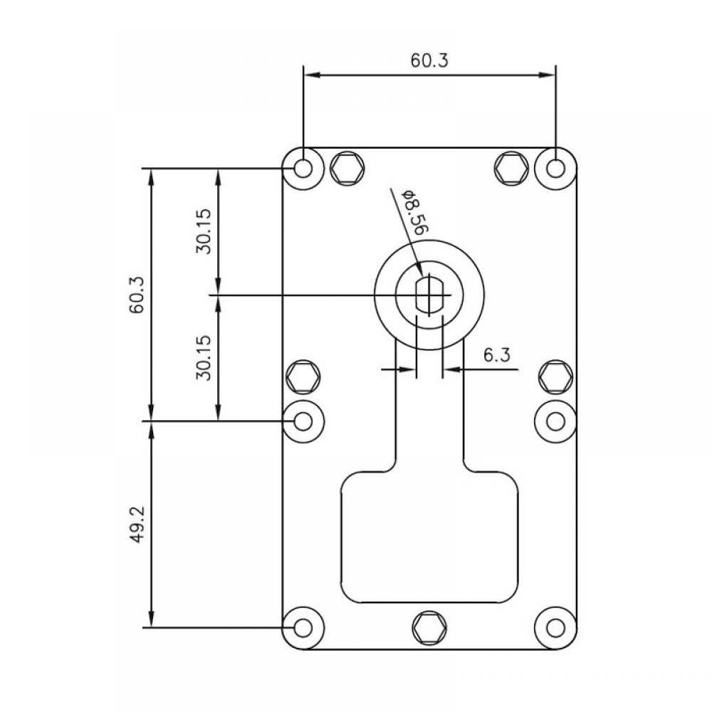 Hollow-shaft pellet stove auger motor Mellor FB1417 1.5 RPM for pellet stoves Ferroli and others | Auger Motors for Pellet Stoves | Pellet Stove Parts |