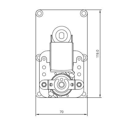 Hollow-shaft pellet stove auger motor Mellor FB1417 1.5 RPM for pellet stoves Ferroli and others - Auger Motors for Pellet Stoves