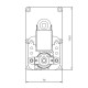Hollow-shaft pellet stove auger motor Mellor FB1417 1.5 RPM for pellet stoves Ferroli and others | Auger Motors for Pellet Stoves | Pellet Stove Parts |