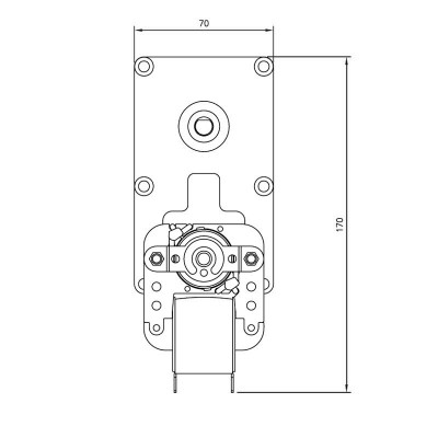Pellet stove auger motor Mellor FB1349 2 RPM for pellet stoves Dielle and others - Auger Motors for Pellet Stoves