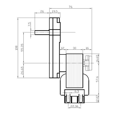 Pellet stove auger motor Kenta K9115004 1.5 RPM for pellet stoves Vibrok Cam and others - Kenta