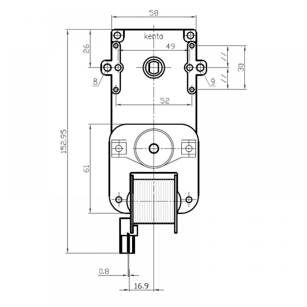 Pellet stove auger motor Kenta K9115004 1.5 RPM for pellet stoves Vibrok Cam and others | Auger Motors for Pellet Stoves | Pellet Stove Parts |