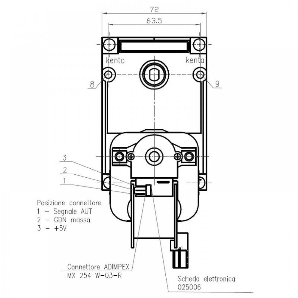 Hollow-shaft pellet stove auger motor Kenta K9177160 2 RPM for pellet stoves Dielle, Carinci and others | Auger Motors for Pellet Stoves | Pellet Stove Parts |