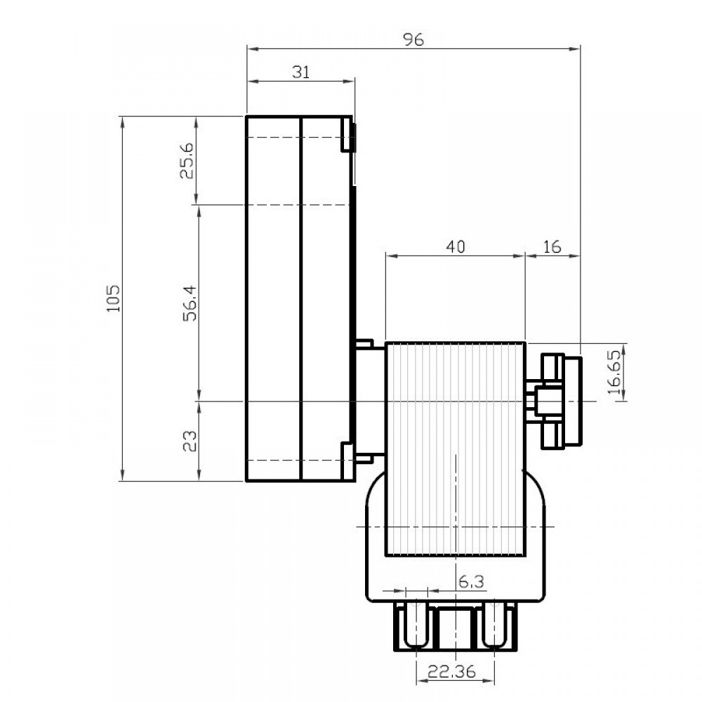 Hollow-shaft pellet stove auger motor Kenta K9177358 8.5 RPM for pellet stoves Dielle, Carinci and others | Auger Motors for Pellet Stoves | Pellet Stove Parts |