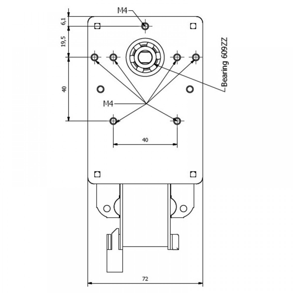 Hollow-shaft pellet stove auger motor Kenta K9177325 5 RPM for pellet stoves Seb Energy and others | Auger Motors for Pellet Stoves | Pellet Stove Parts |