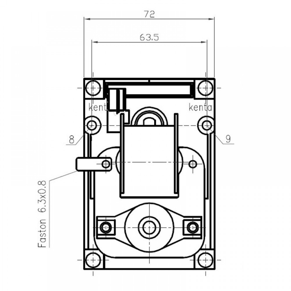 Pellet stove auger motor Kenta K9175155 2.5 RPM for pellet stoves FETM and others | Auger Motors for Pellet Stoves | Pellet Stove Parts |