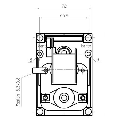 Pellet stove auger motor Kenta K9175155 2.5 RPM for pellet stoves FETM and others - Kenta