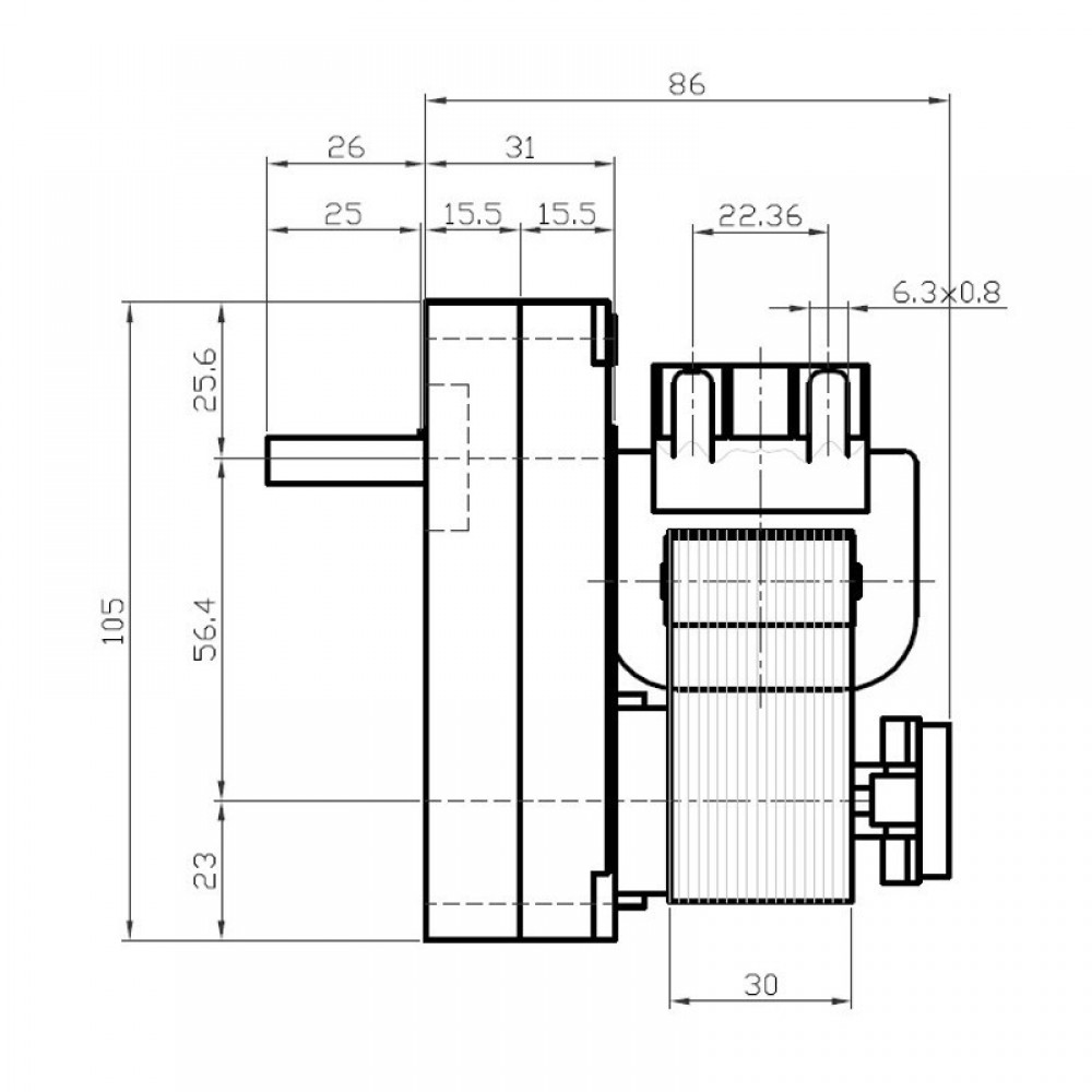 Pellet stove auger motor Kenta K9175155 2.5 RPM for pellet stoves FETM and others | Auger Motors for Pellet Stoves | Pellet Stove Parts |
