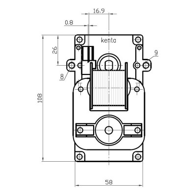 Pellet stove auger motor Kenta K9115002 1.5 RPM for pellet stoves Caminetti Montegrappa and others - Kenta