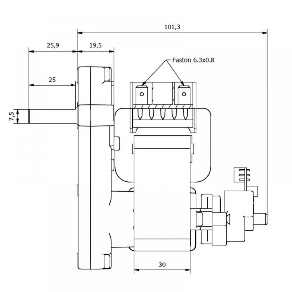 Pellet stove auger motor Kenta K9115127 3 RPM for pellet stoves Solar Тeknic, Energy System and others | Auger Motors for Pellet Stoves | Pellet Stove Parts |