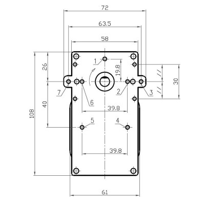 Pellet stove auger motor Kenta K9117162 5 RPM for pellet stoves Foqus, Lafat, Kenda and others - Kenta