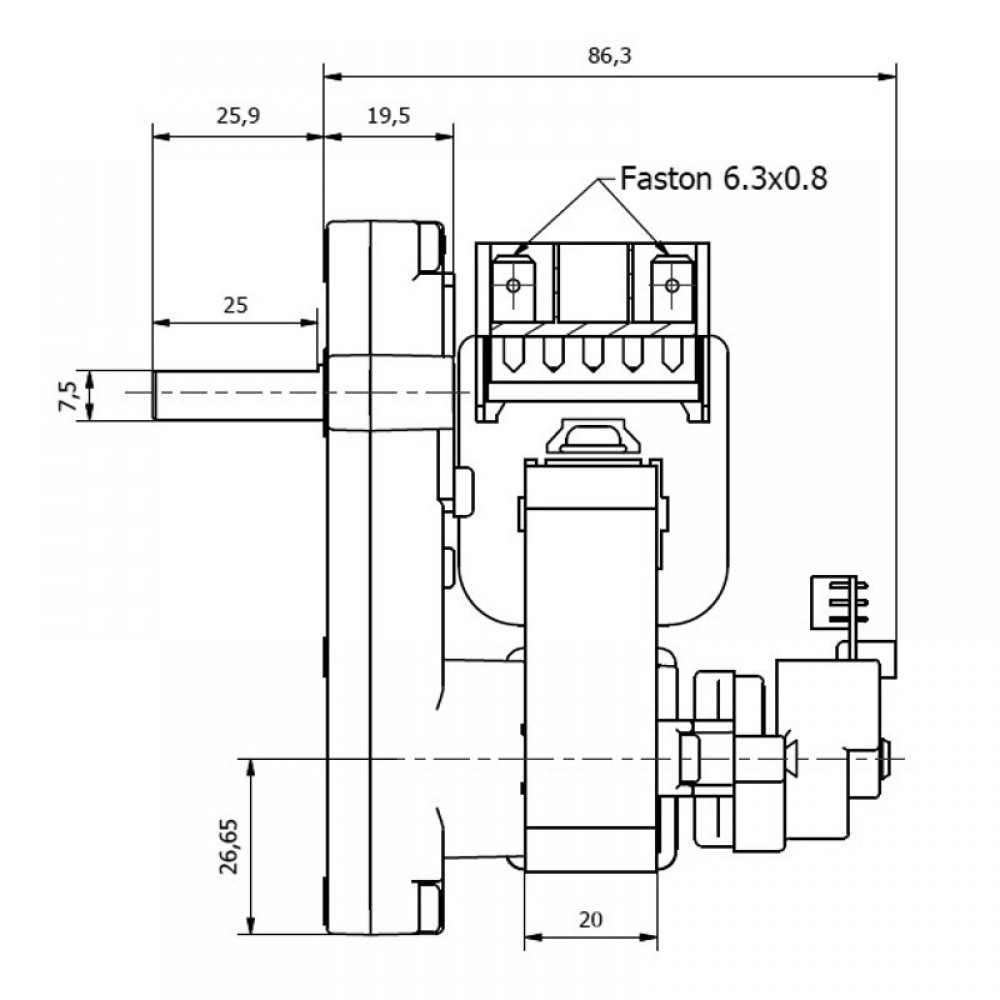 Pellet stove auger motor Kenta K9113092 2 RPM for pellet stoves Jolly Mec and others | Auger Motors for Pellet Stoves | Pellet Stove Parts |