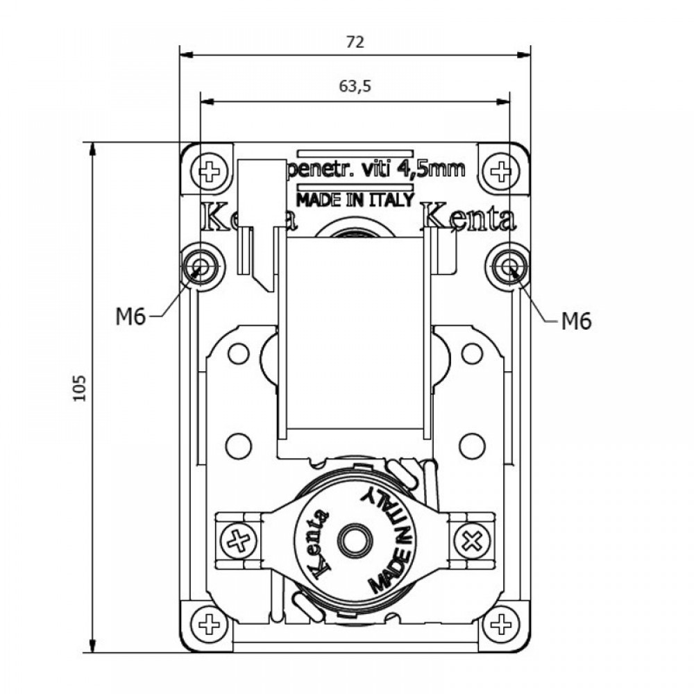 Pellet stove auger motor Kenta K9177164 2 RPM for pellet stoves Bioinvest, Ungaro and others | Auger Motors for Pellet Stoves | Pellet Stove Parts |